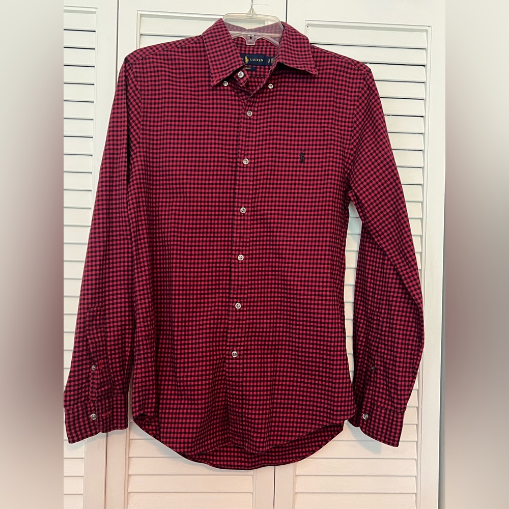 Ralph Lauren Red and Black Gingham Casual Shirt